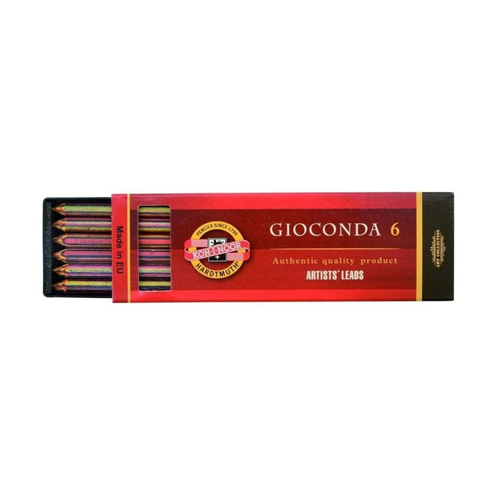 Set od 6 Gioconda Magic mina u boji prečnika 5,6 mm za umjetničko crtanje i skiciranje.