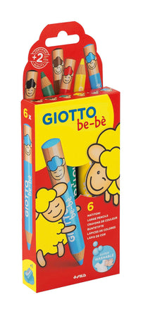 GIOTTO Be-Be debele okrugle drvene bojice - set od 6 boja