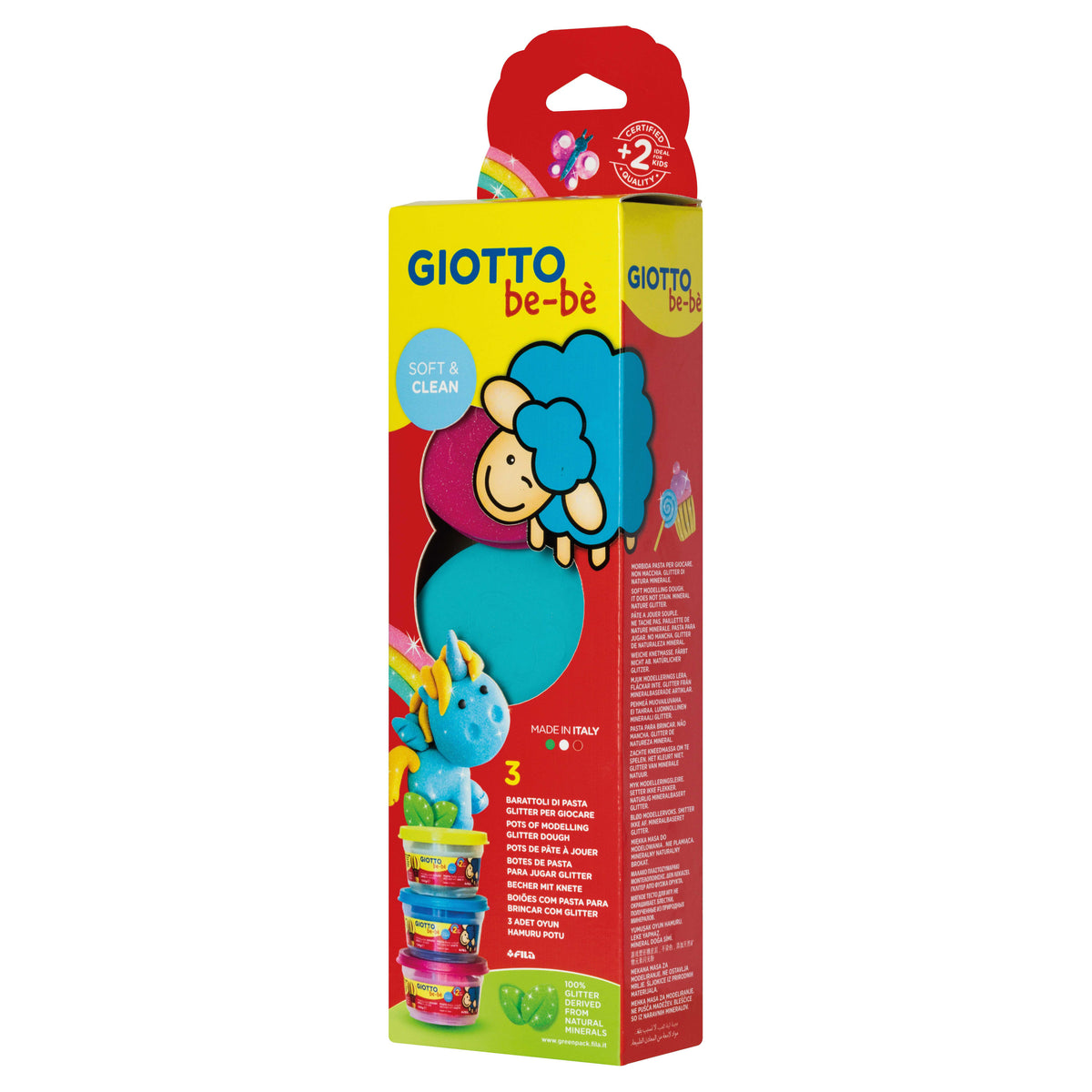 GIOTTO BE-BE mekana masa za modeliranje sa šljokicama 3 x 100 g