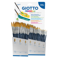 GIOTTO Taklon školske četkice Serija 500 mix display 84 kom