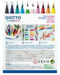Flomasteri sa kist vrhom GIOTTO Turbo Soft Brush - 10 kom