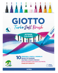 Flomasteri sa kist vrhom GIOTTO Turbo Soft Brush - 10 kom