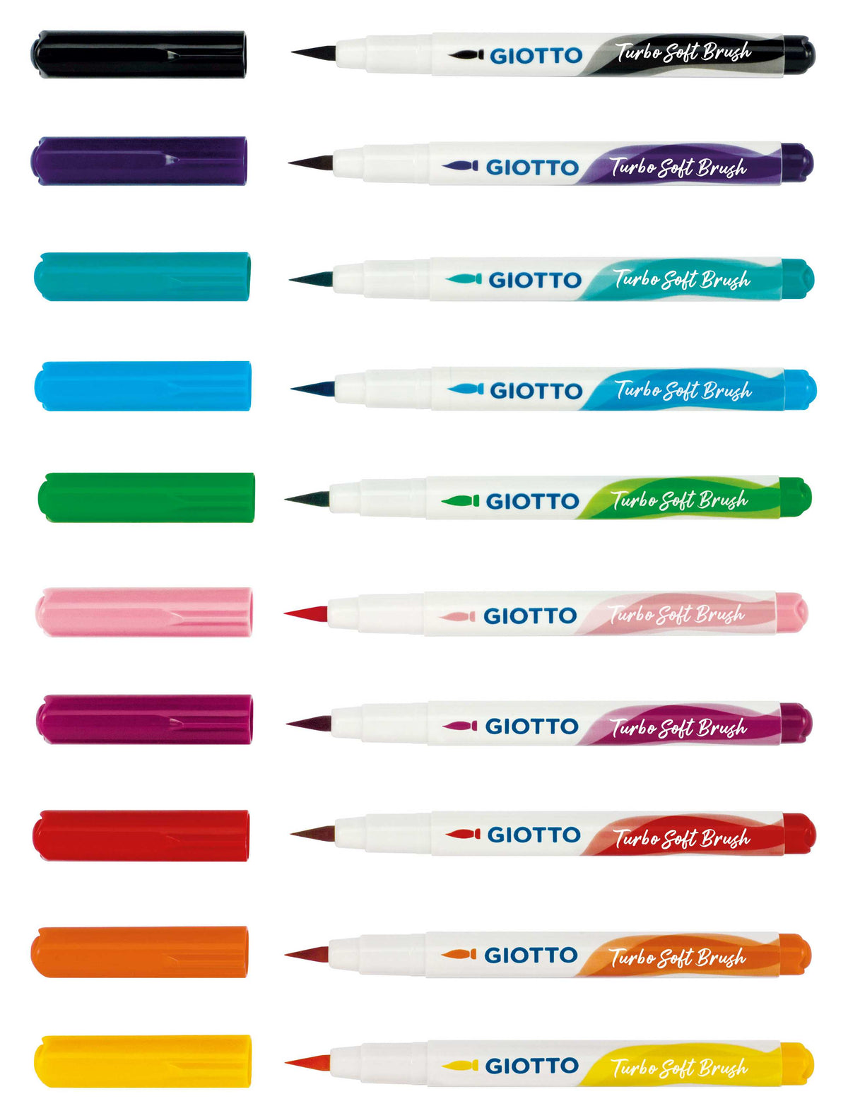 Flomasteri sa kist vrhom GIOTTO Turbo Soft Brush - 10 kom