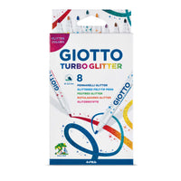 Gliter flomasteri GIOTTO Turbo Glitter 8 kom - 2,8 mm