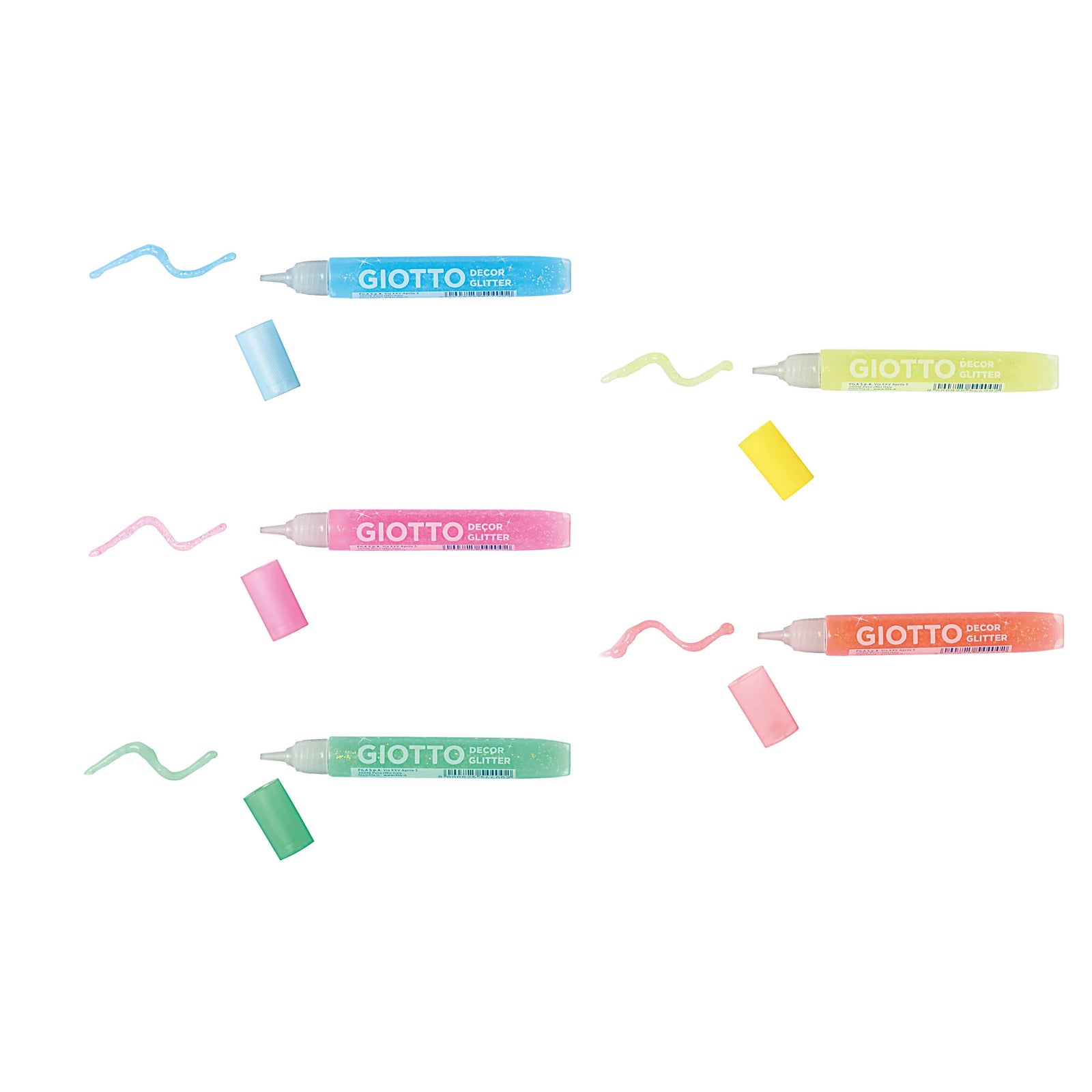 Gliter ljepilo GIOTTO Glitter Glue neon boje 5 x 10 g