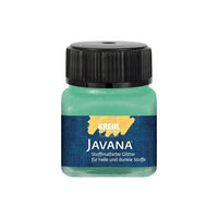 Pregled pakovanja Javana gliterske boje za tekstil od 20 ml, neophodan pribor za svakog umjetnika.