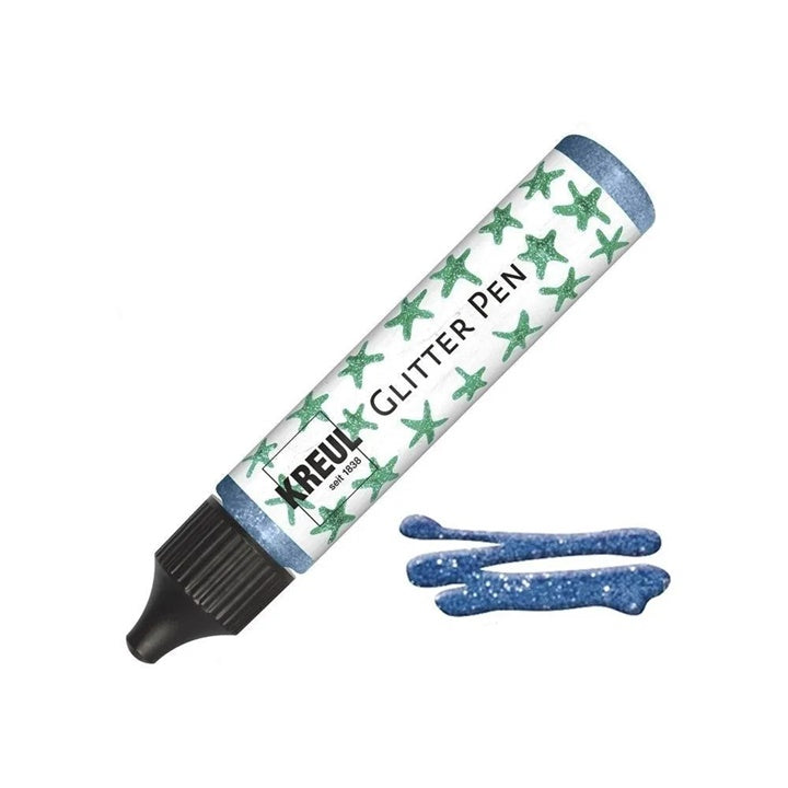Kolekcija KREUL Glitter Pen tuba u raznim nijansama za ukrašavanje i kreativno izražavanje.