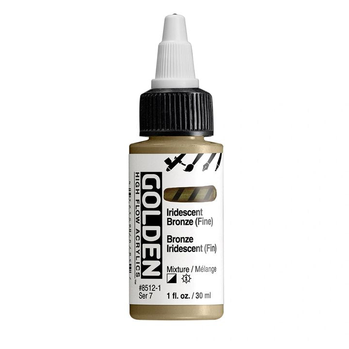 Akrilna boja GOLDEN High Flow Iridescent 30 ml – 8512 Bronzana Fina