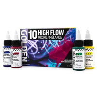 GOLDEN High Flow set akrilnih boja Mixing 10 x 30 ml
