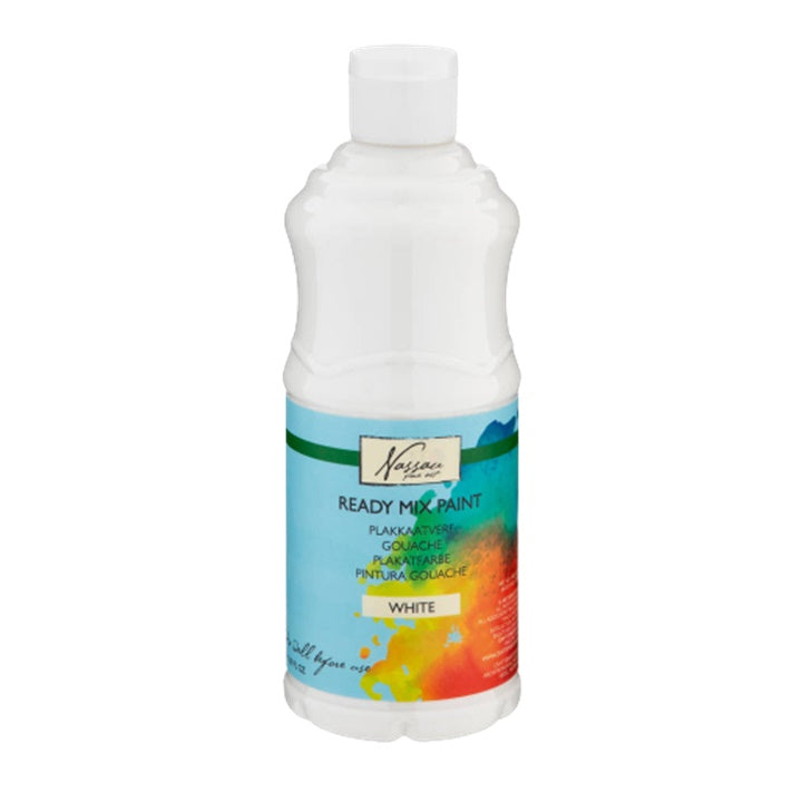 Gvaš boje Nassau - 500 ml - razne nijanse - bijela