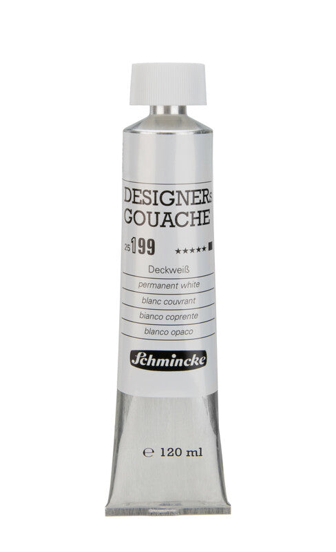 Gvaš boja Schmincke Designers Gouache 120 ml – 199 Pokrivna bijela