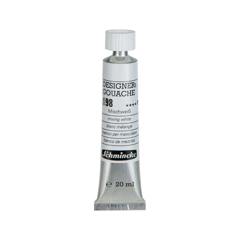 Gvaš boja Schmincke Designers Gouache 20 ml – 198 Bijela za miješanje