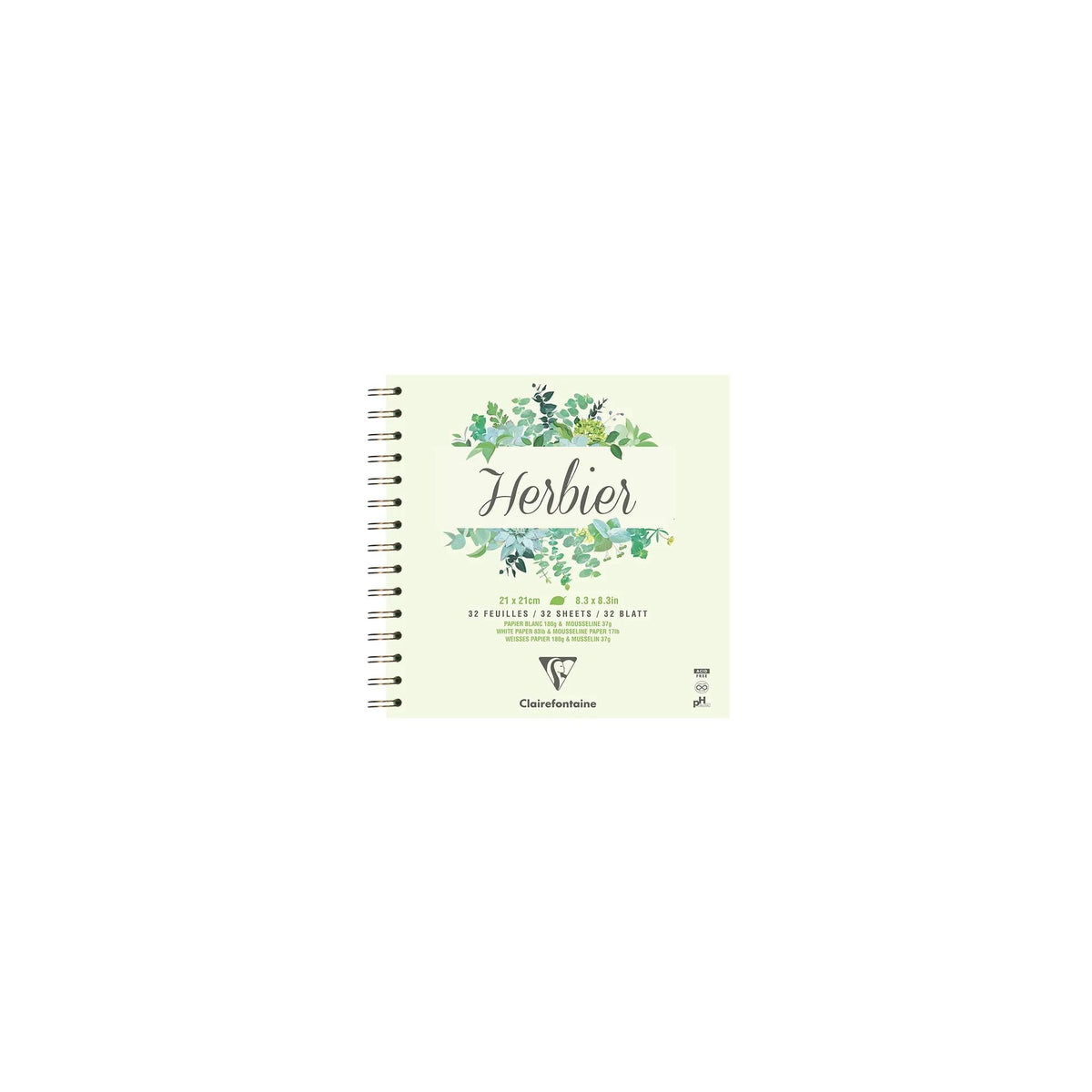 Herbar CLAIREFONTAINE 180 g/m² 21 x 21 cm - 32 listova