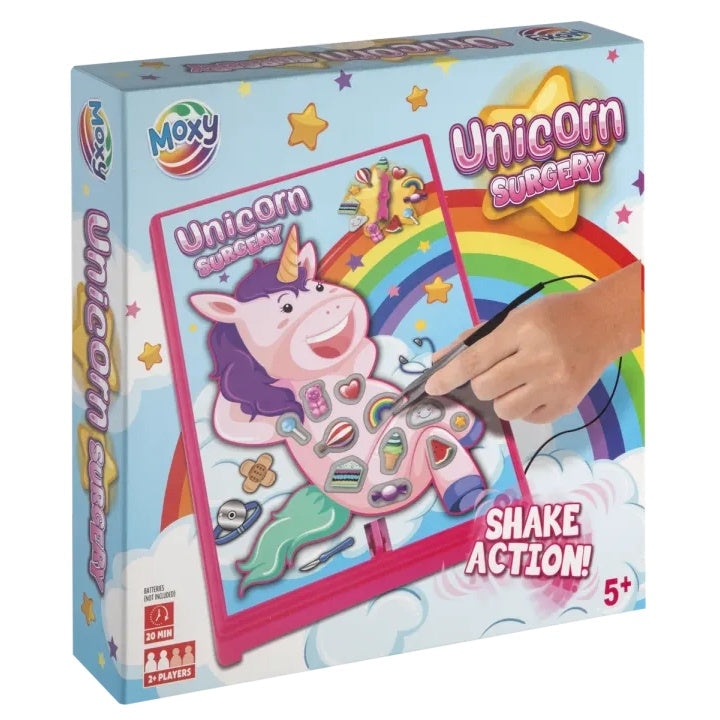 Dječija igra Unicorn Surgery Steady Hand sa šarenim jednorogom i hirurškim alatom za vježbanje preciznosti.