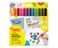 JOVI Jovidecor Textil markeri za tekstil s vrhom u obliku kista 12 kom