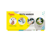 Flomasteri za tekstil JOVI Jovidecor Textil sa vrhom u obliku kista – 48 kom / 12 boja