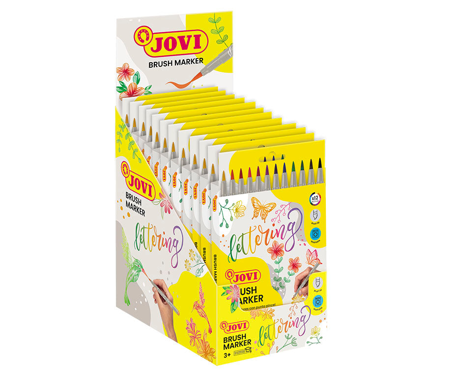 JOVI Lettering akvarelni flomasteri s vrhom u obliku kista 12 kom