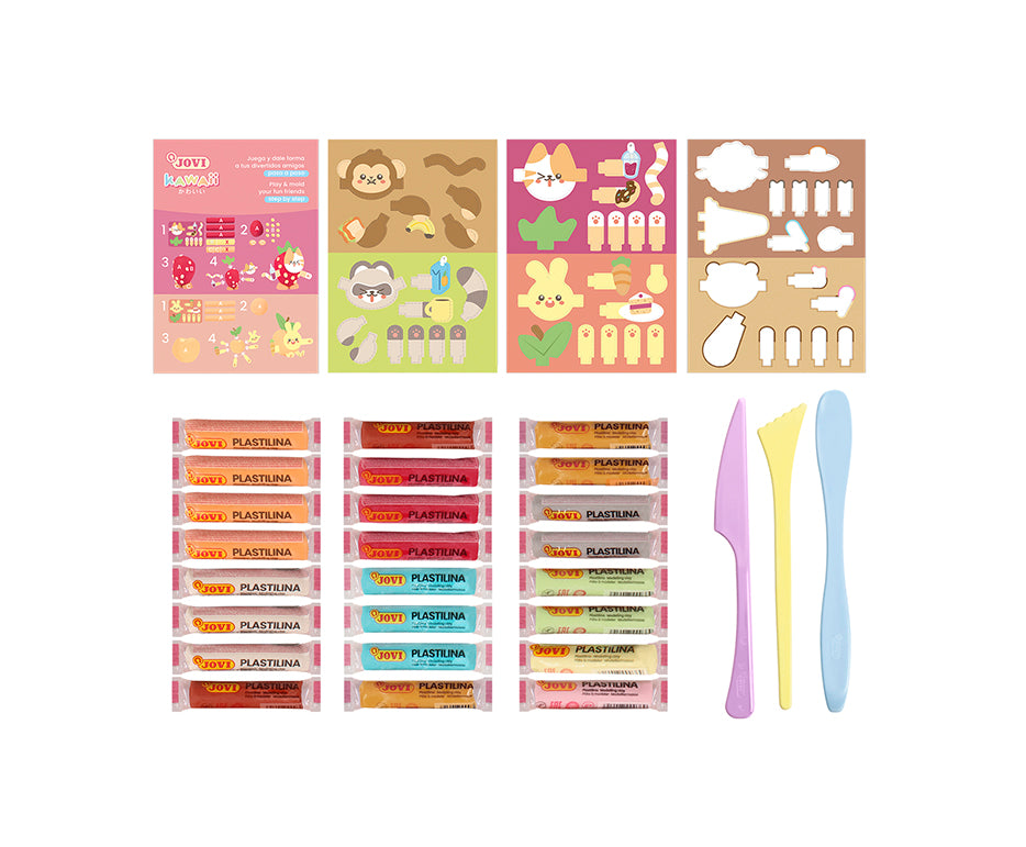 JOVI Play&Fun Kawaii prirodni plastelin u koferčiću – set sa dodacima
