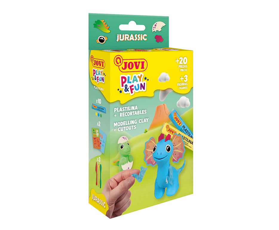 JOVI Play&Fun Mini set s prirodnim plastelinom – Jurski