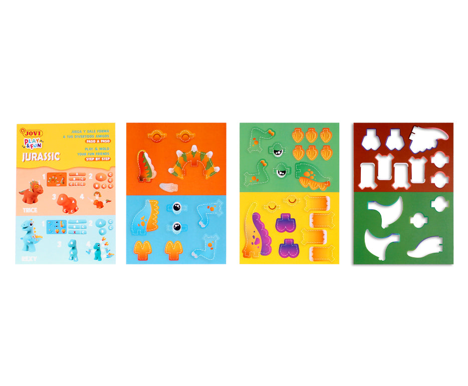 JOVI Play&Fun prirodzeni plastelin u koferčiću Jurassic – set s priborom