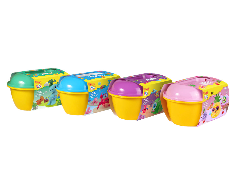 JOVI Play&Fun prirodzeni plastelin u koferčiću Jurassic – set s priborom