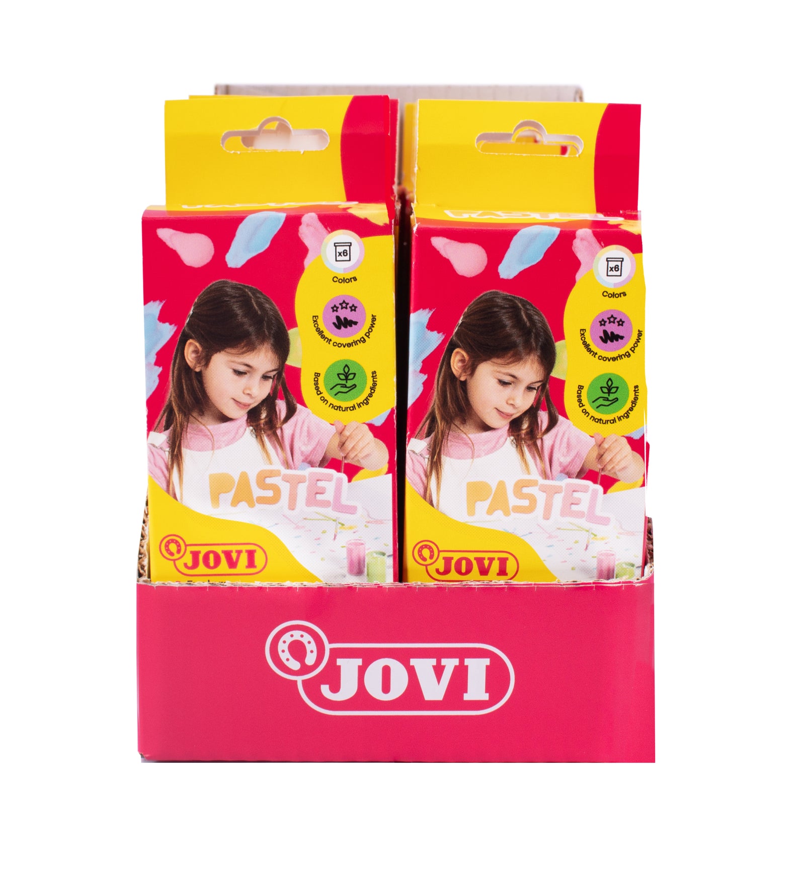 Pastelne tempera boje JOVI Premium 6 x 15 ml s kistom