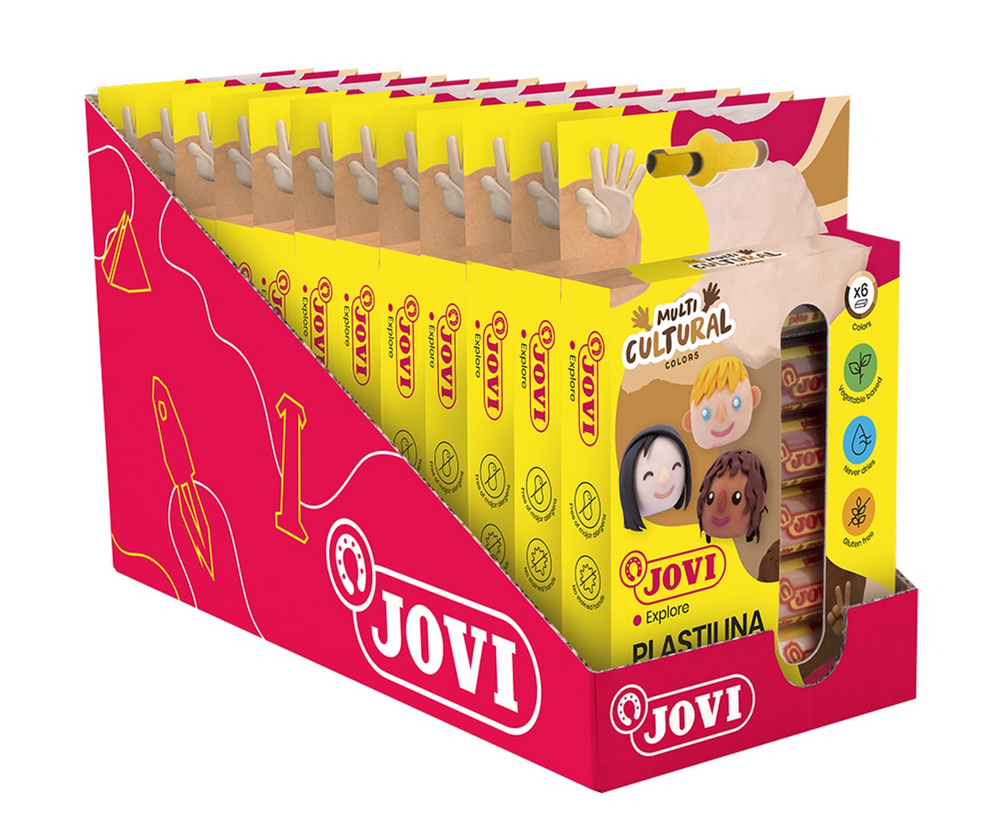 JOVI prirodni plastelin tonovi kože 6 x 15 g