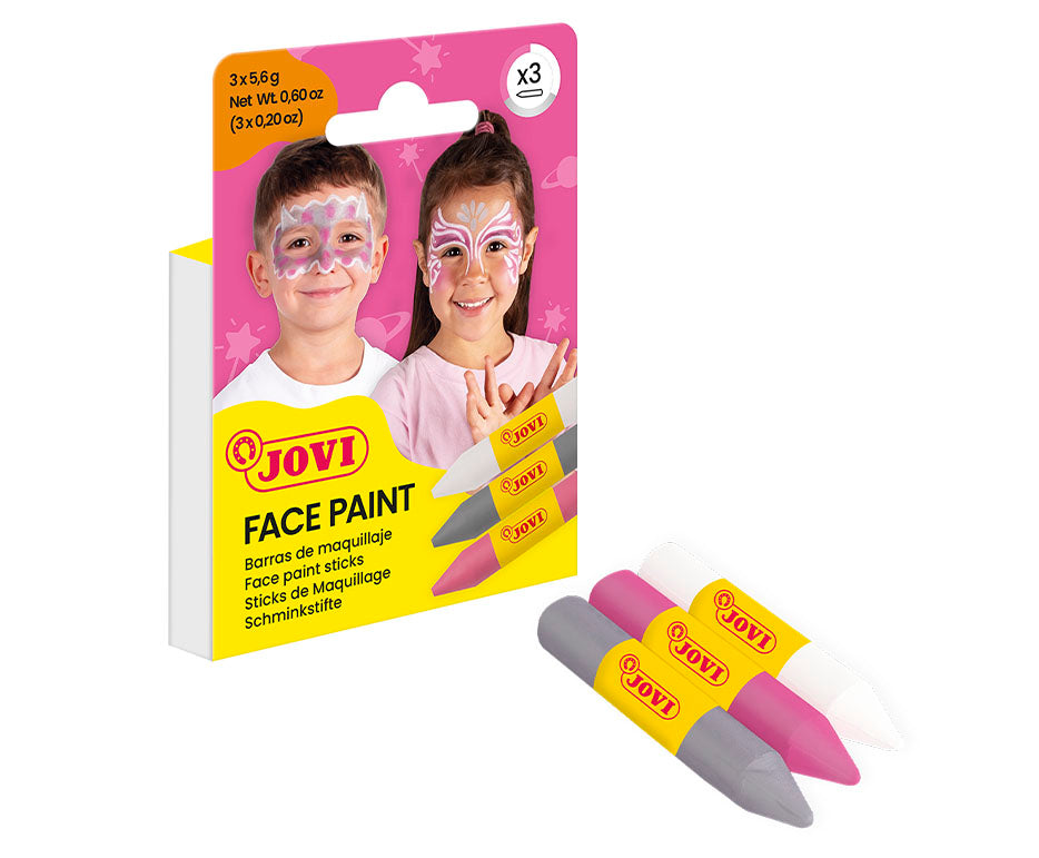 JOVI set boja za lice u stiku 3 x 5,6 g - roza, srebrna i bijela