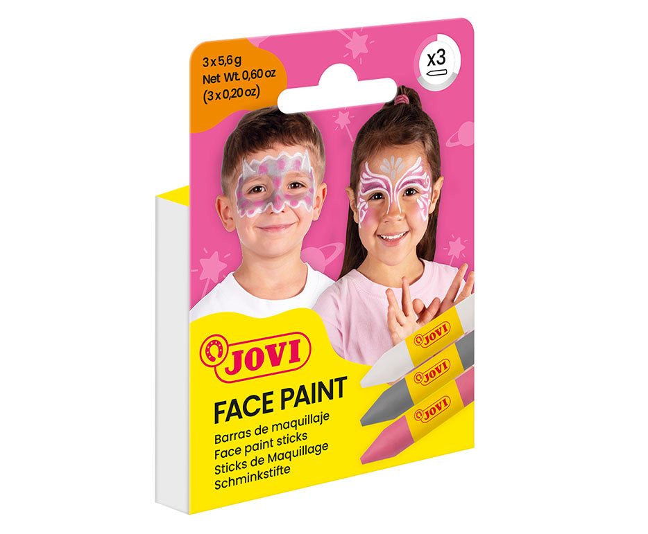 JOVI set boja za lice u stiku 3 x 5,6 g - roza, srebrna i bijela