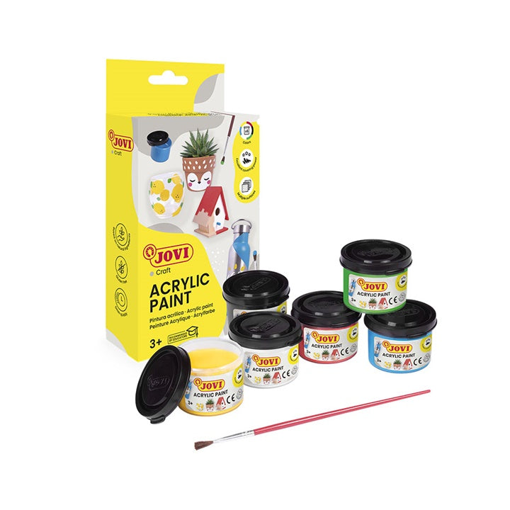 JOVI set akrilnih boja 6x35 ml + kist — slika 1