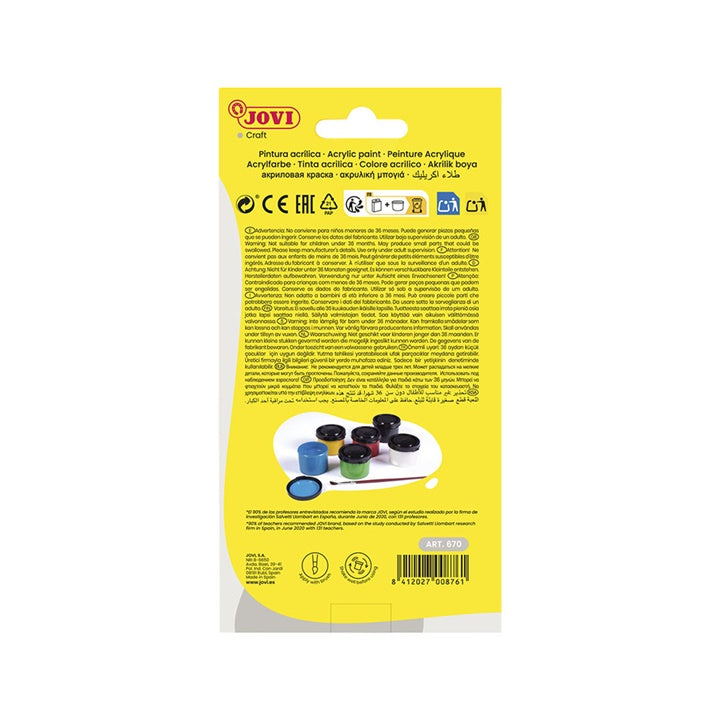 JOVI set akrilnih boja 6x35 ml + kist — slika 4