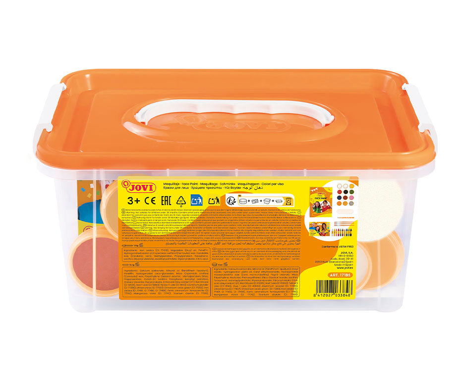 JOVI školski set boja za lice 12 x 8 ml sa priborom