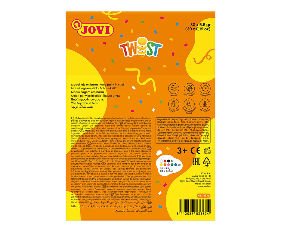 JOVI Twist set boja za lice u stiku display 30 kom