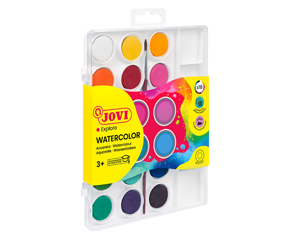 JOVI vodene boje u tabletama 22 mm - 18 kom sa kistom