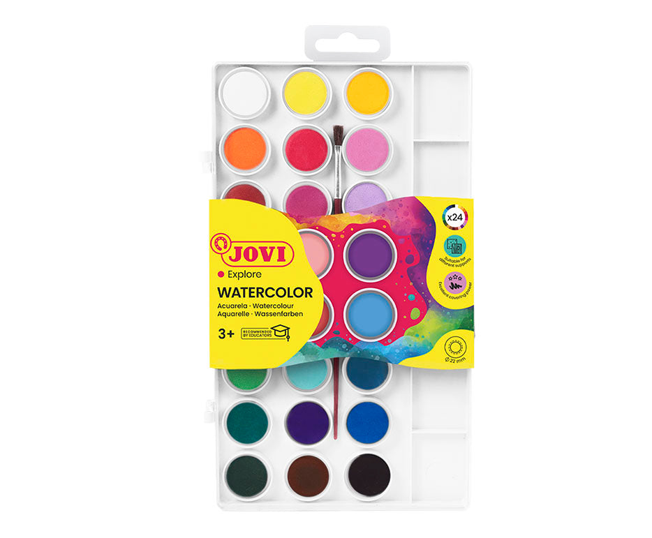 JOVI vodene boje 24 kom s kistom (promjer 22 mm)