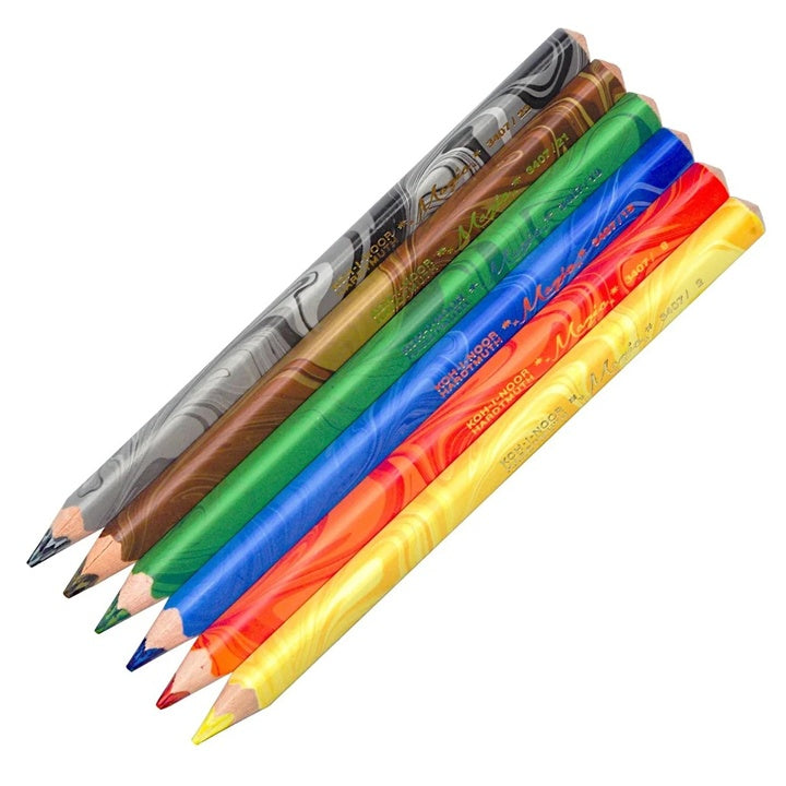 Jumbo MAGIC trojugaone olovke, set od 6 komada, ergonomskog oblika za lakše držanje pri crtanju.