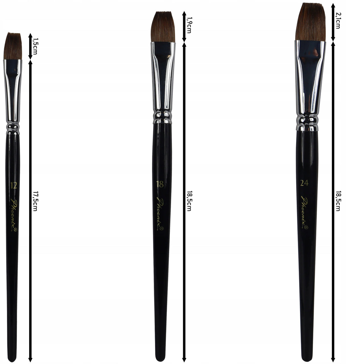 Kistovi Phoenix 6616S4 od prirodne dlake lasice - set od 3 dijela