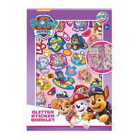 Knjiga svjetlucavih naljepnica Paw Patrol A5 sa osam listova zabavnih motiva za kreativno ukrašavanje.