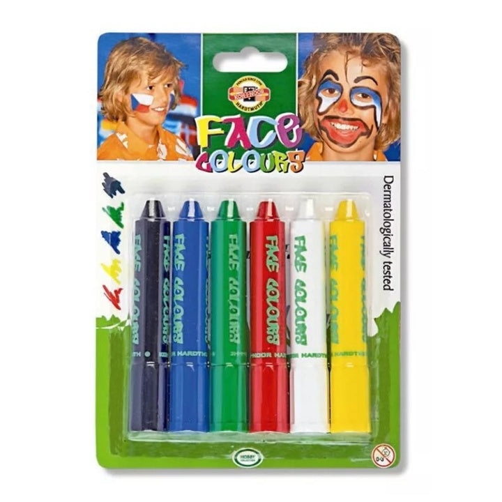 KOH-I-NOOR boje za lice u setu od 6 komada, idealne za oslikavanje kože i kreativne dječje maskenbale.