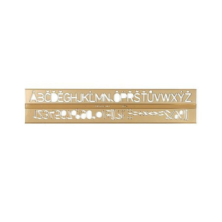 KOH-I-NOOR tehnička šablona za ispisivanje slova visine 20 mm, idealna za precizno tehničko crtanje.