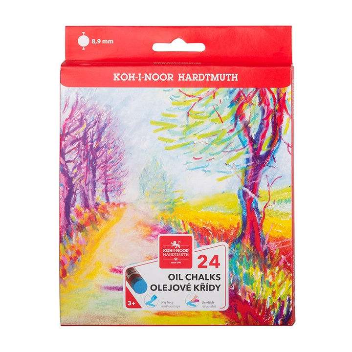 Pakovanje Koh-i-Noor uljanih pastela sa 24 živopisne boje za crtanje i umjetničko stvaralaštvo.