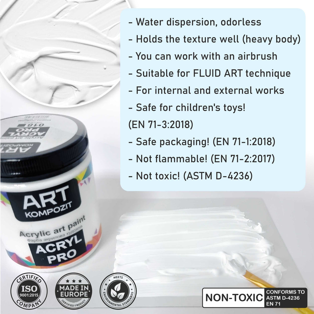 Akrilna boja ACRYL PRO ART Kompozit 430 ml