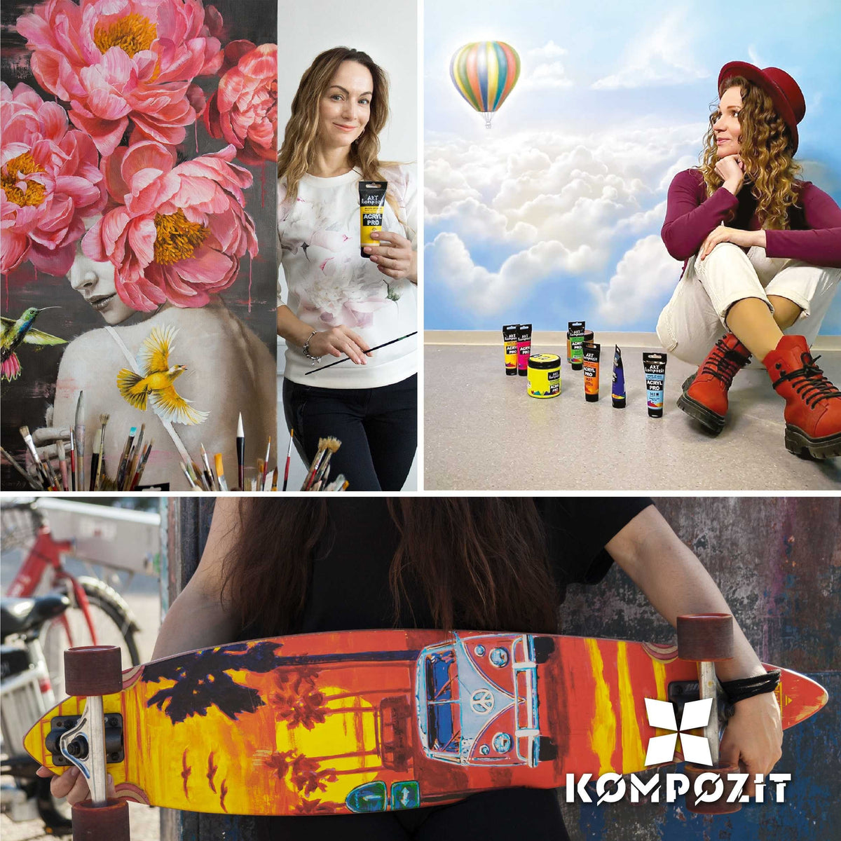 Fluorescentna akrilna boja ACRYL PRO ART Kompozit 430 ml