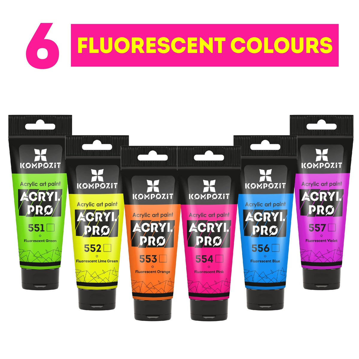 Fluorescentna akrilna boja ACRYL PRO ART Kompozit 75 ml
