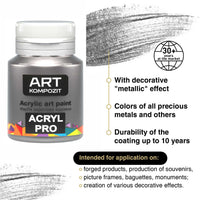 Set metalik akrilnih boja ACRYL PRO Kompozit 9x20 ml