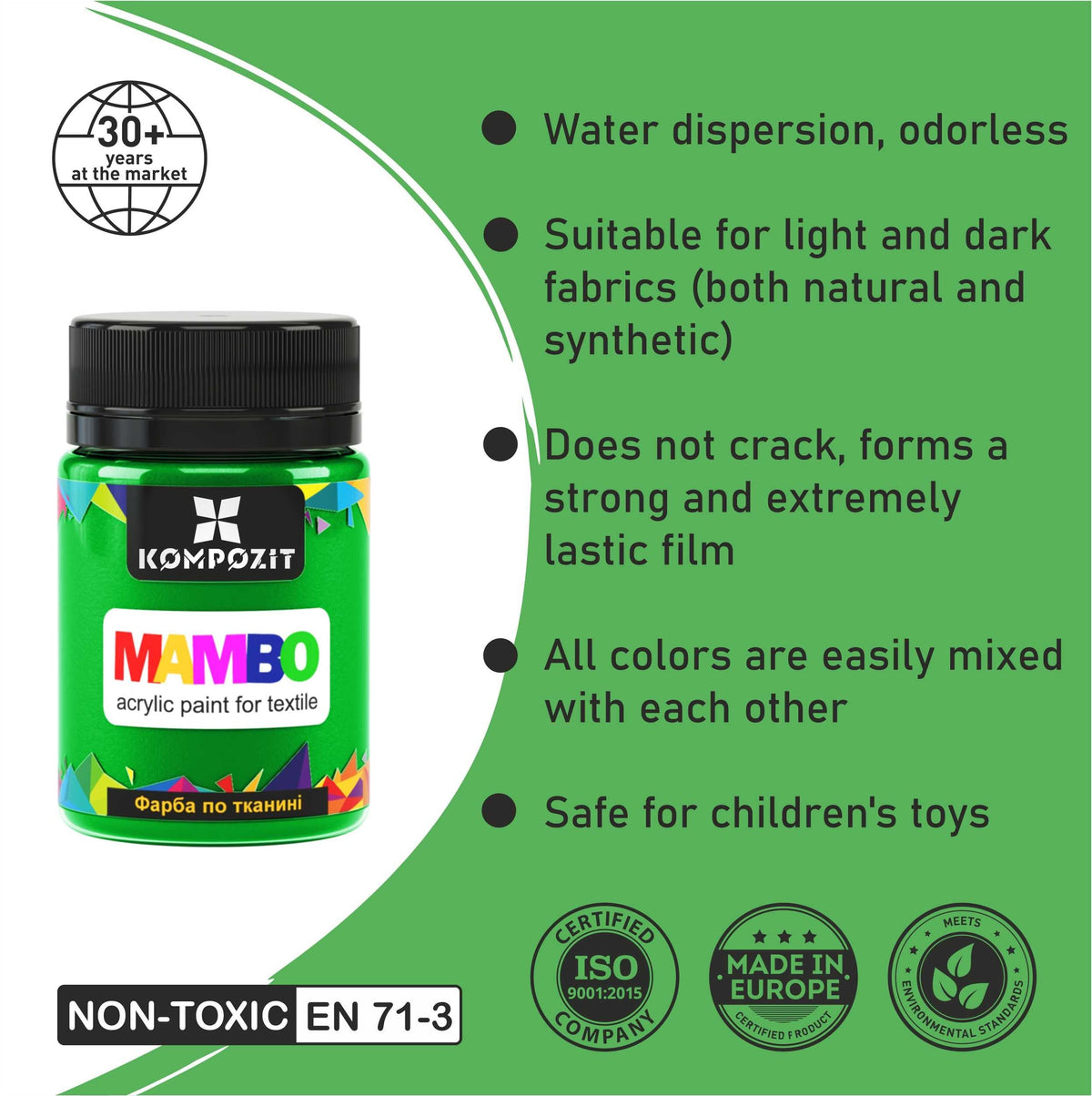 Akrilna boja za tekstil i kožu MAMBO 50 ml