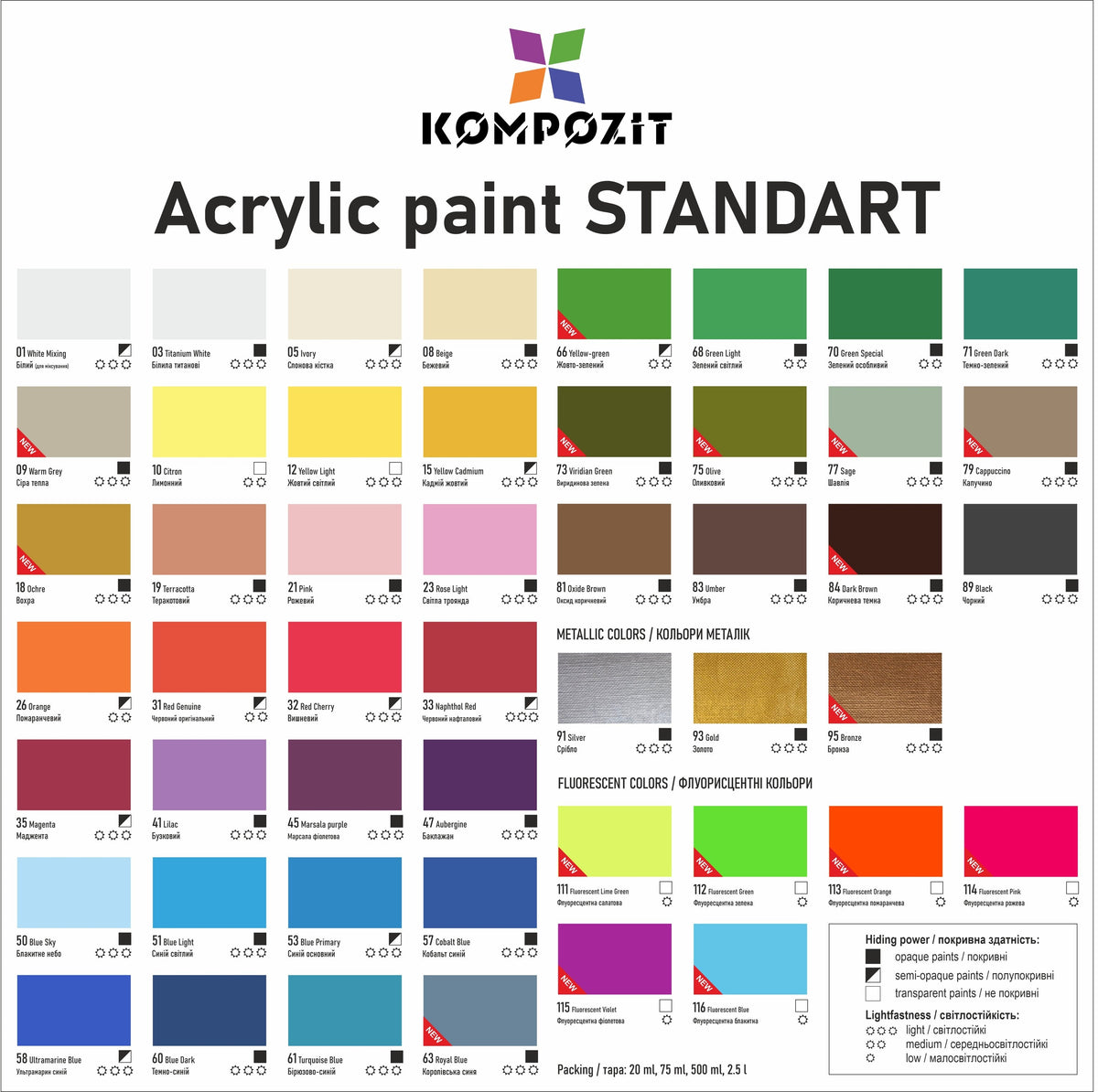 Akrilna boja Kompozit STANDART 20 ml