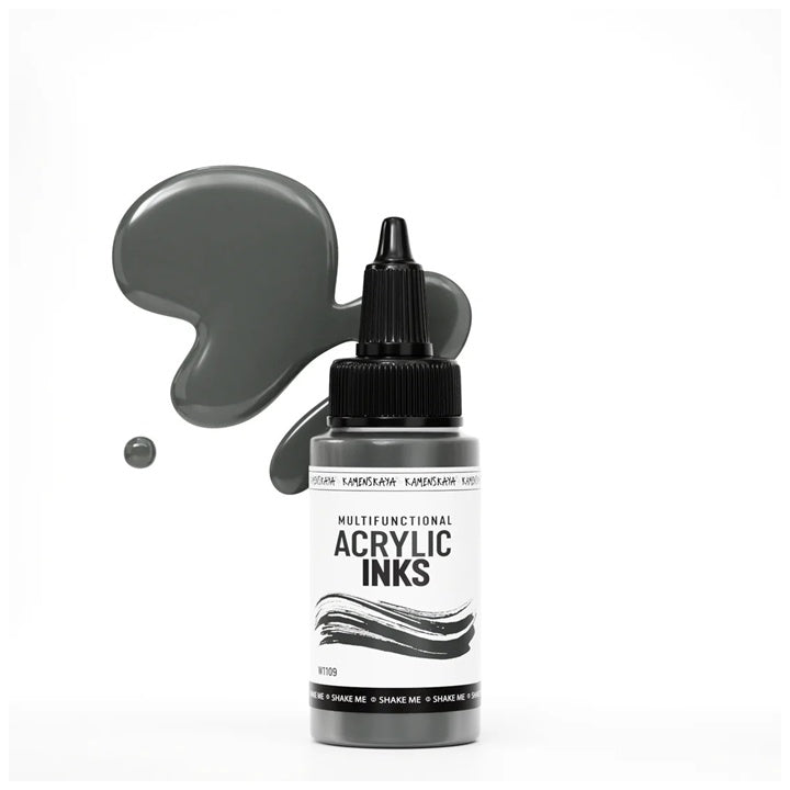 Bočica akrilnog mastila od 30 ml, bogata zelena boja za umjetničke radove.