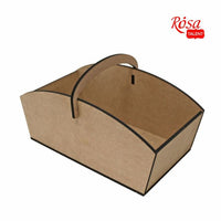 ROSA TALENT korpa sa ručkom od MDF materijala, dimenzija 33.5x18x18.5 cm, idealna za odlaganje umjetničkog pribora.