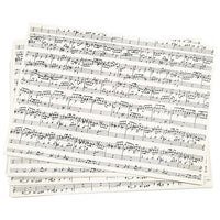 Kreativni papir s muzićkim printom A4